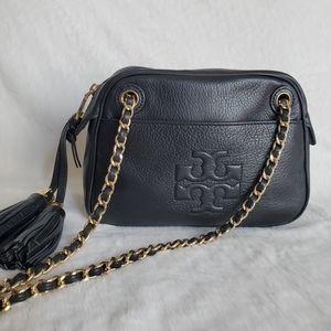 Tory Burch Thea chain crossbody soft leather, BLACK